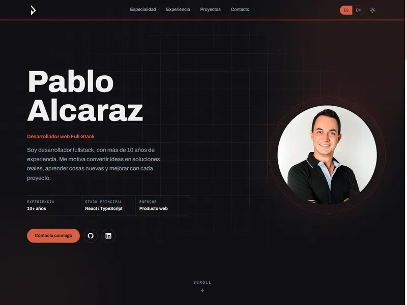 Web de Pablo Alcaraz · Dev